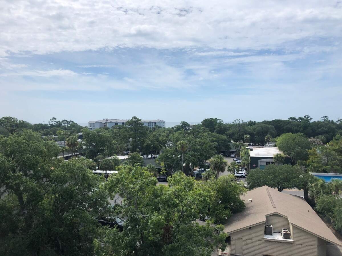 The eastern facing view from the rooftop bar and pool area photographed June 30, 2020 at the Marriott Courtyard on Hilton Head Island’s south end.