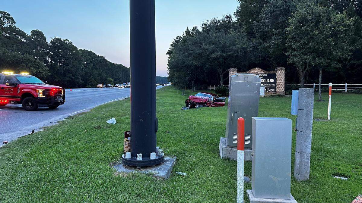 One car in the four-vehicle crash Sunday evening veered into the grass alongside the eastbound lanes of U.S. 278.