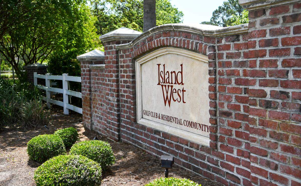 The front entrance to Island West as seen on Tuesday, May 5, 2020, in Bluffton.