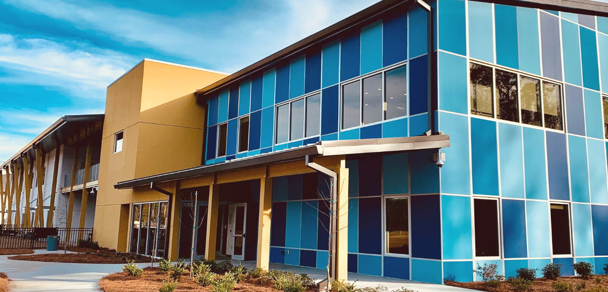 The exterior of Hilton Head Christian Academy located near Bluffton and Buckwalter parkways. The new campus opened in January 2021.