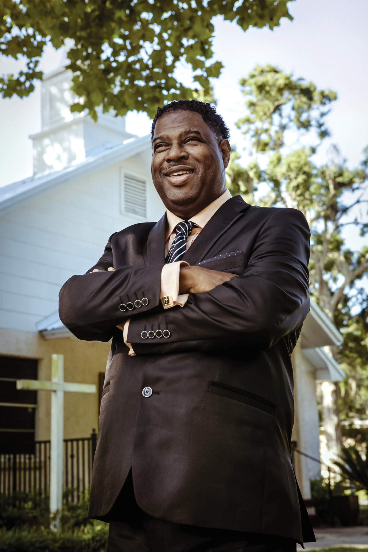 Alvin Petty stands outside the First African Baptist Church in a photo for Local Life SC magazine in 2018.
