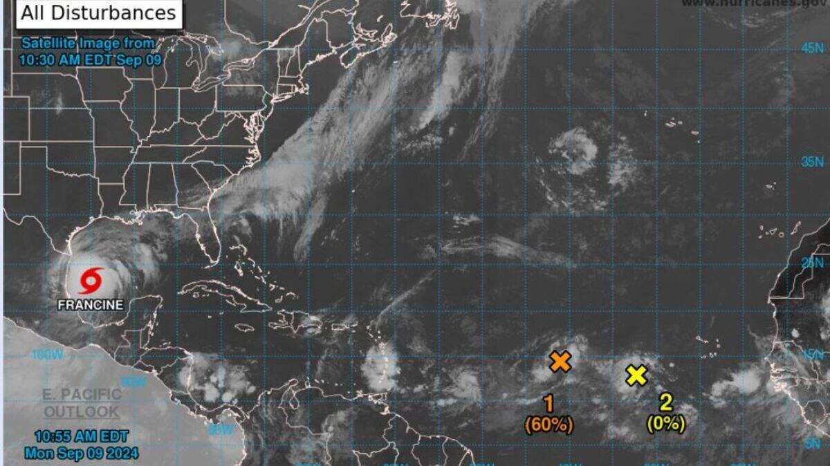 Tropical Storm Francine was expected to strengthen into a hurricane, forecasters with the National Hurricane Center said Monday, Sept. 9, 2024.