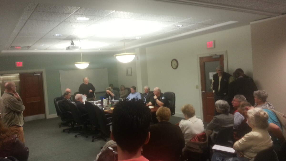 Beaufort City Council, residents and business owners discuss the city noise ordinance during a Jan. 27, 2015, meeting.