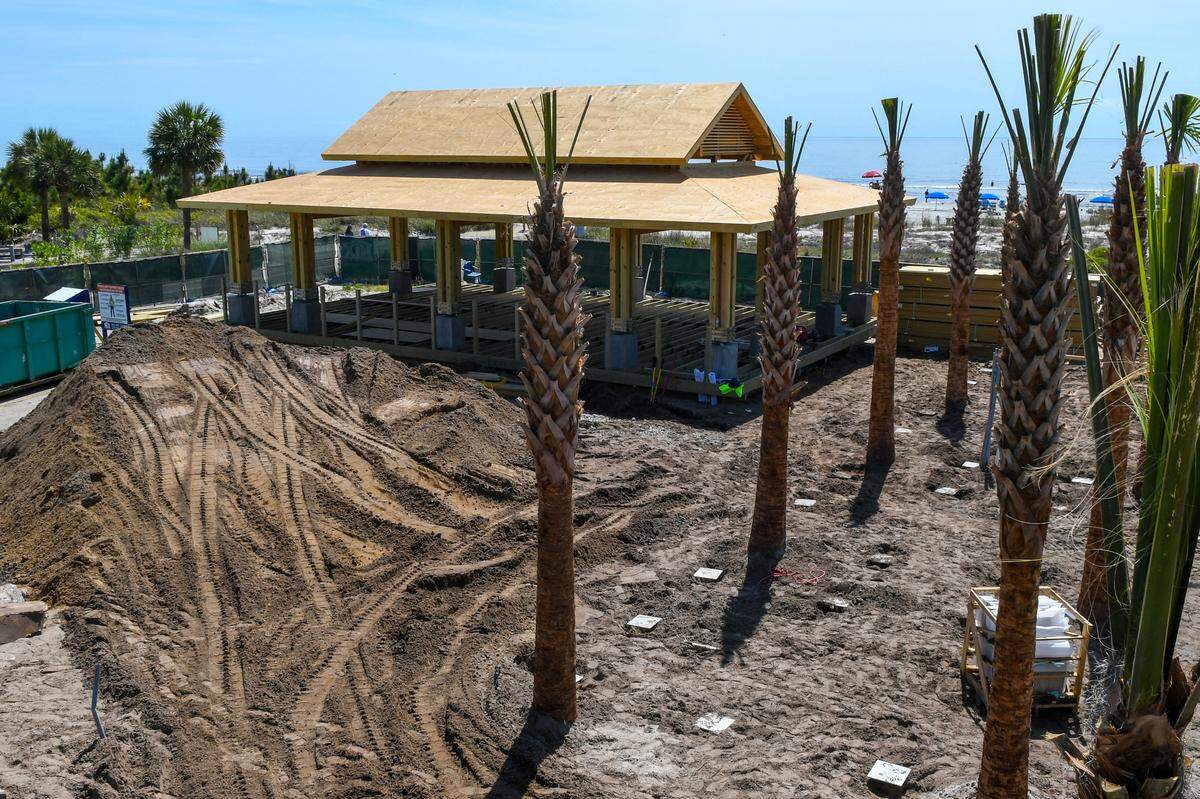 The Dunes Pavilion, a new beachfront&nbsp;event space at Beach House, is expected to be finished by May.