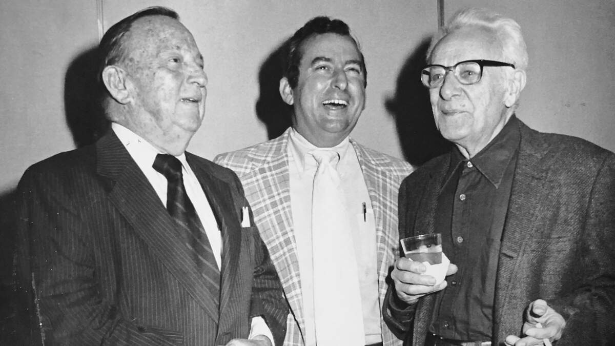 Thomas F. Wamsley Sr., center, with fellow Island Packet founders Ralph Hilton, left, and Jonathan Daniels.