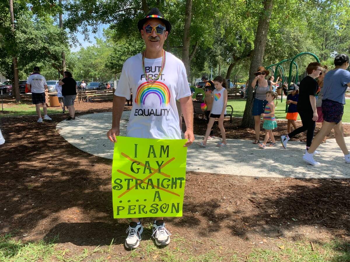 Jeff Weldon, of Bluffton, was excited to be a part of Bluffton’s first pride parade. He said he’s been in pride parades in New York, Washington D.C., and Indianapolis.