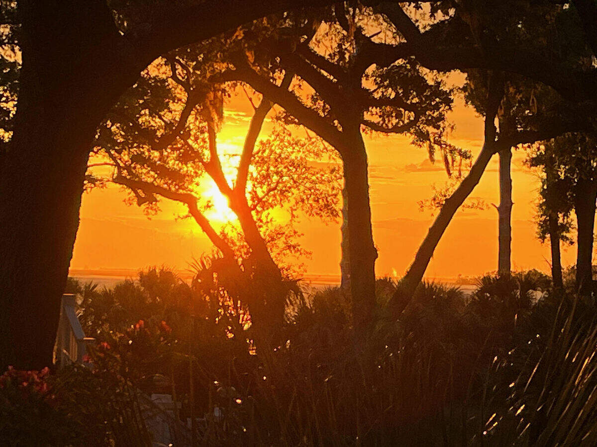 Jeanine Czul shared this photo of a brilliant sunset she witnessed at Bloody Point on Daufuskie Island.
