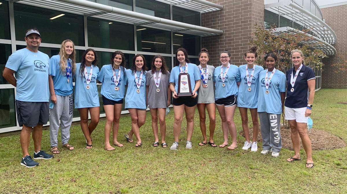 The Hilton Head High School girls swimming state finished second at SC state championships on Saturday in North Charleston. 