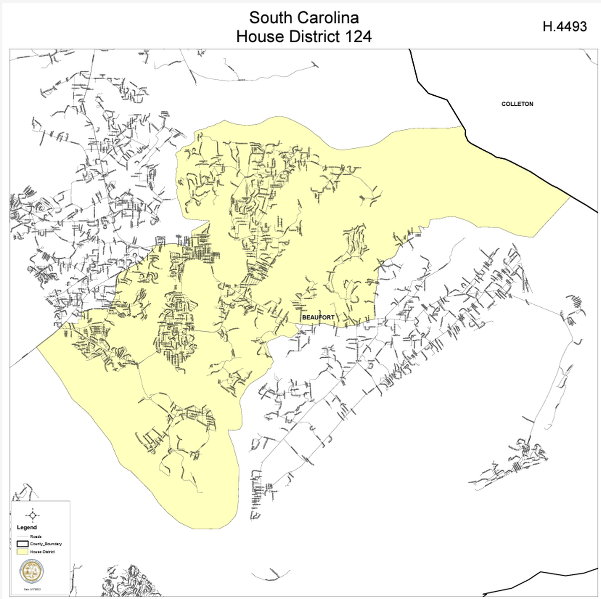 House District 124 includes most of the city of Beaufort, the town of Port Royal, Shell Point, part of Burton, Parris Island, Cat Island, Coosaw Island and about half of St. Helena Island.