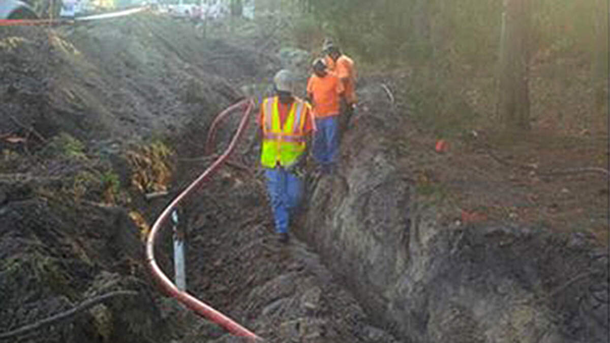 Hargray employees work to repair cables accidentally severed Nov. 12, 2014, causing a widespread outage in areas of Bluffton,  Okatie and Hardeeville.