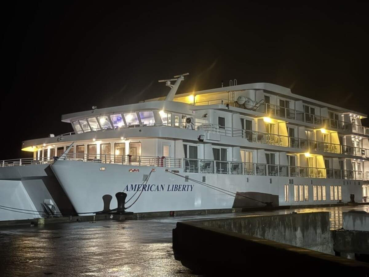 The American Liberty, owned American Cruise Lines, tied up in Port Royal recently. The cruise ship has a capacity for 100 guests.