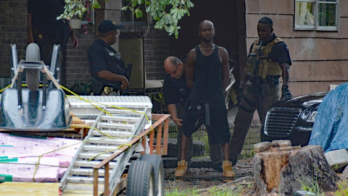 Jermaine Silas White is arrested Monday afternoon in Walterboro.