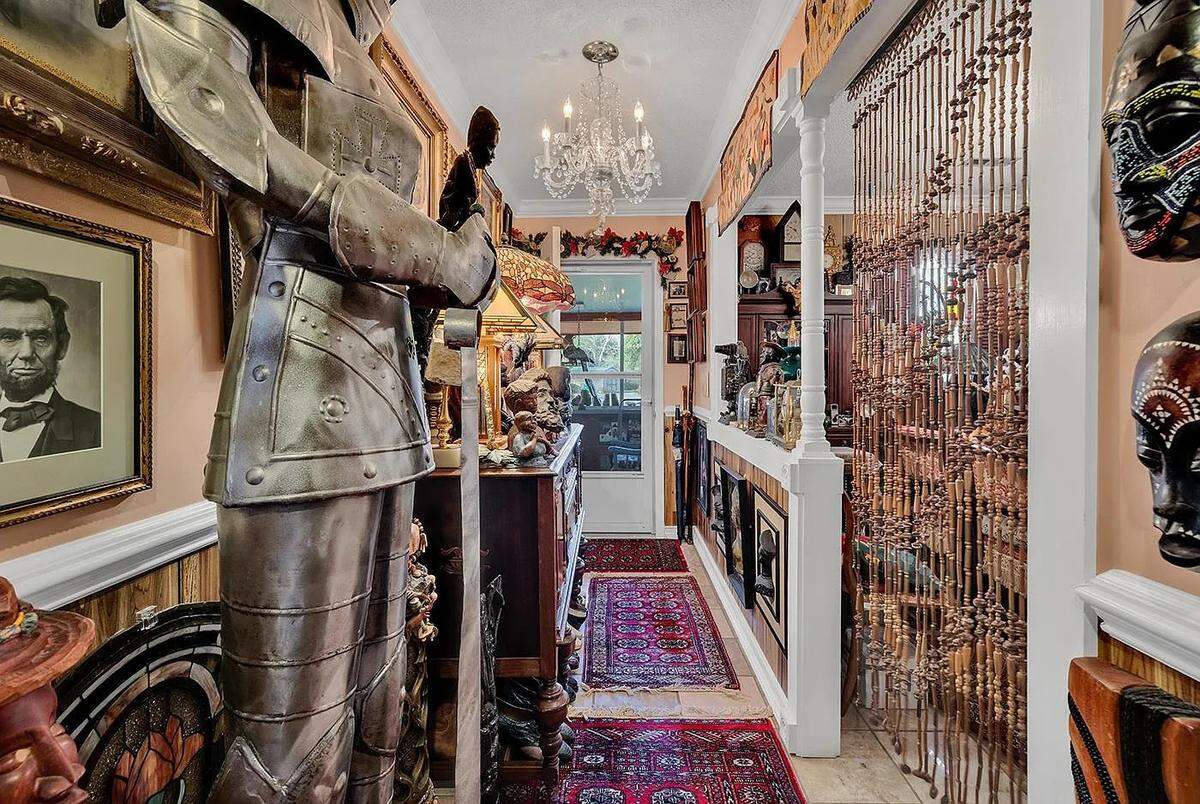 Larry Marsh’s collection features a suit of armor.
