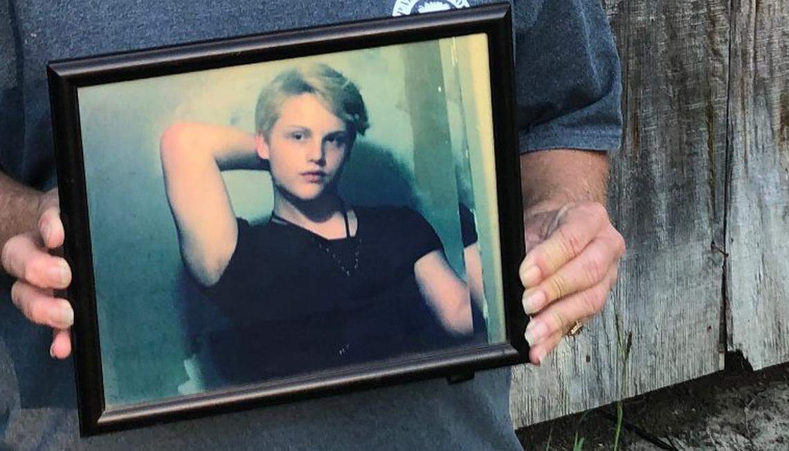 Sandy Smith holds a photo of her late son, 19-year-old Stephen Smith, on June 24, 2021. “There will never be another one like him,” she said.&nbsp; 