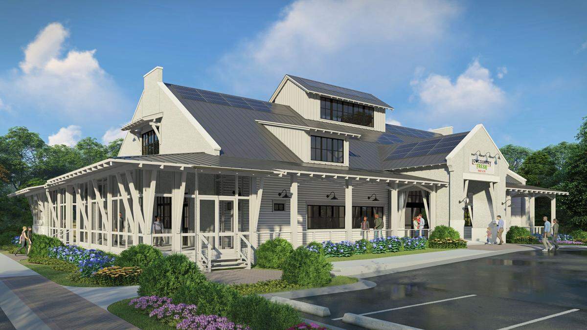 Renderings of the Lowcountry Fresh Market and Cafe planned for the Washington Square Development along Buckwalter Parkway in Bluffton.