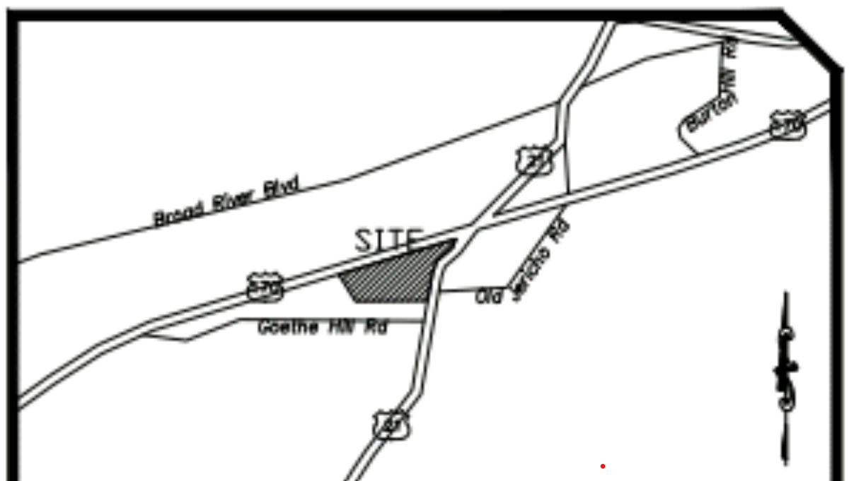 The location of Beaufort Station at the intersection of state Highway 170 and U.S. Highway 21.