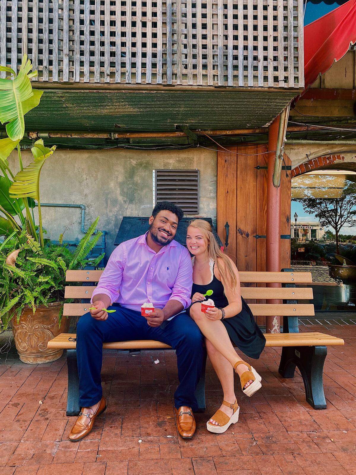 Bruce Phifer and Meredith McCraw spent time together in Savannah for the first time after they met on Hilton Head in 2020.