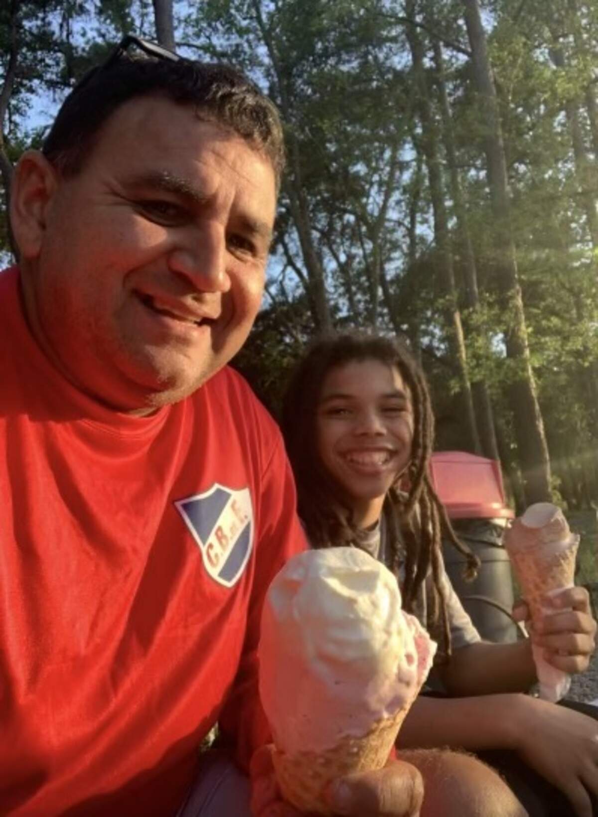 Coming home from soccer practice, L.J. and Coach Imer Hernandez took occasional visits to Bruster’s Ice Cream, located on Robert Smalls Parkway in Beaufort.