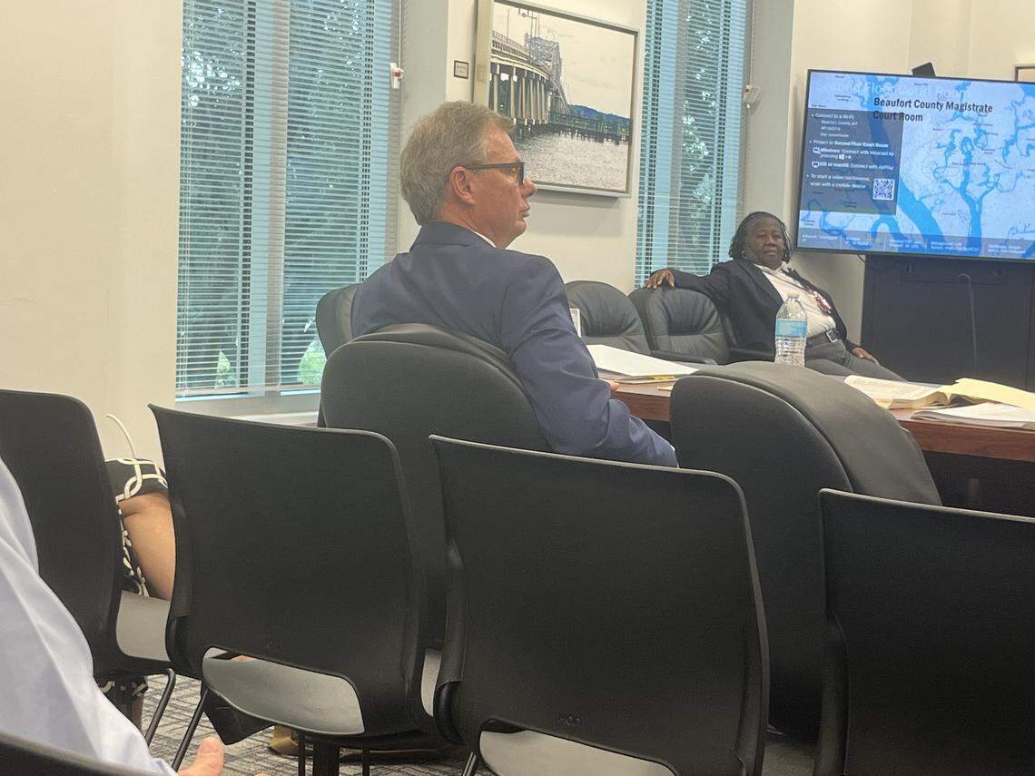 Magistrate Thomas Holloway was in Beaufort County court Thursday as a defendant. He’s facing a DUI charge that followed an accident on Sea Island Parkway in October. Holloway’s attorney said in court Thursday the collision was the other driver’s fault and argued the case should be dismissed. A trial is set for April.