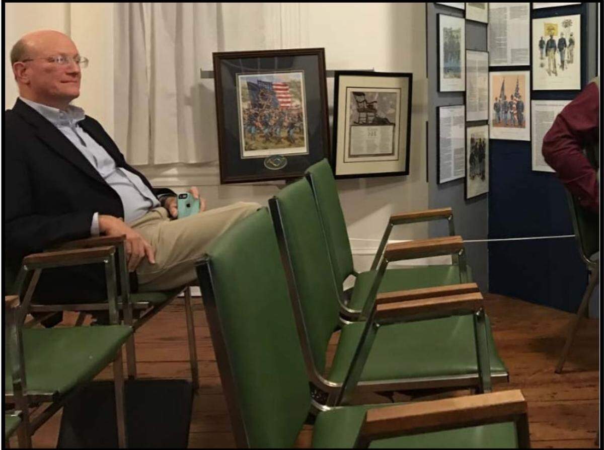 A screenshot from Beaufort County Treasurer Maria Walls’ lawsuit against County Auditor Jim Beckert that allegedly shows Beckert recording Walls during a meeting.