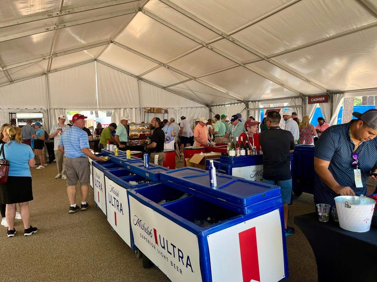 Inside the concession stand at the 9th hole of the Harbour Links Golf Course on Thursday, April 17 at the 2025 RBC Heritage Presented by Boeing