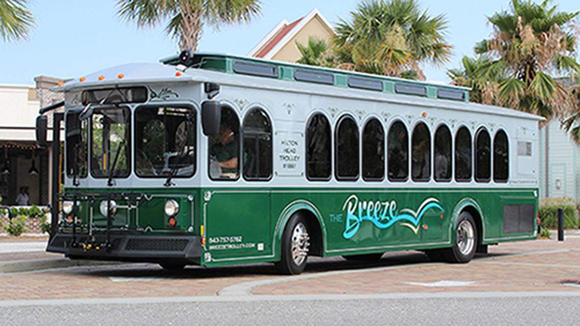 “The Breeze” trolley service on Hilton Head Island.