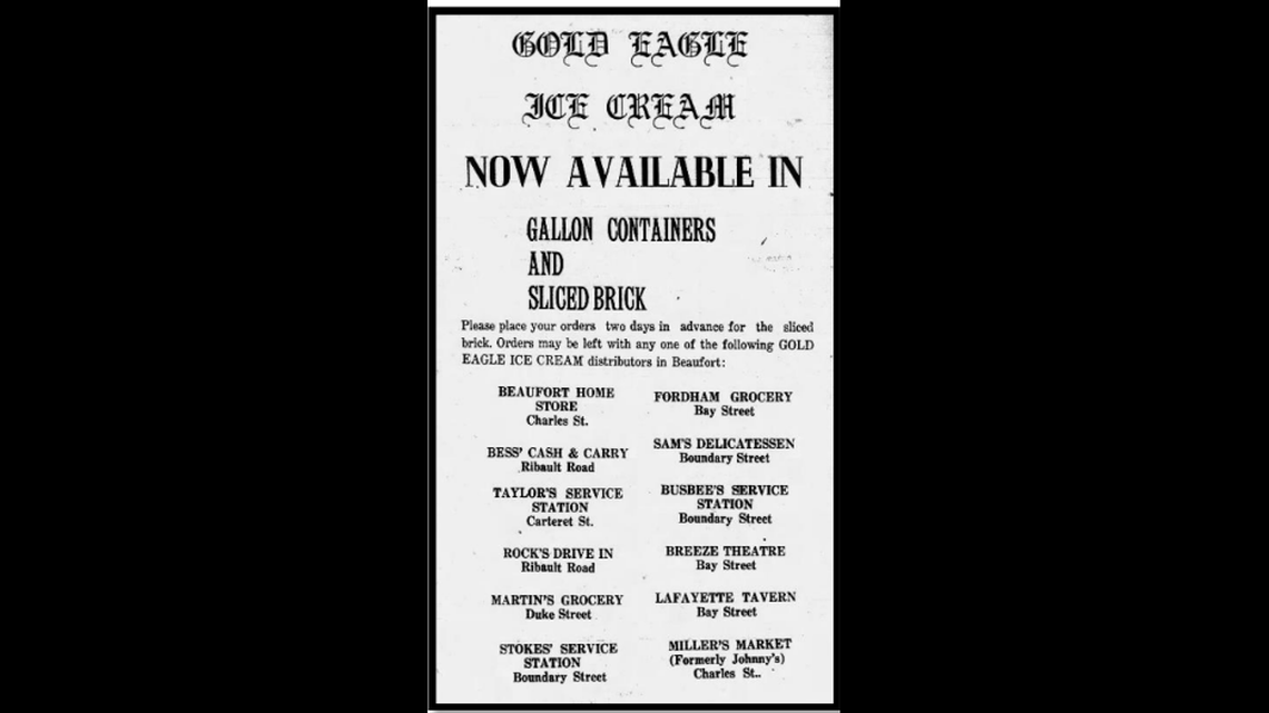 Martin’s Grocery on Duke Street, which is now the headquarters of the Freedman Arts District, was featured in a newspaper advertisement in Beaufort Gazette on April 21, 1949.