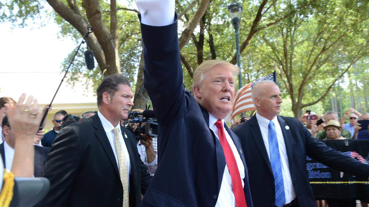 Republican presidential candidate Donald Trump appears at Sun City Hilton Head on Tuesday, July 21, 2015.