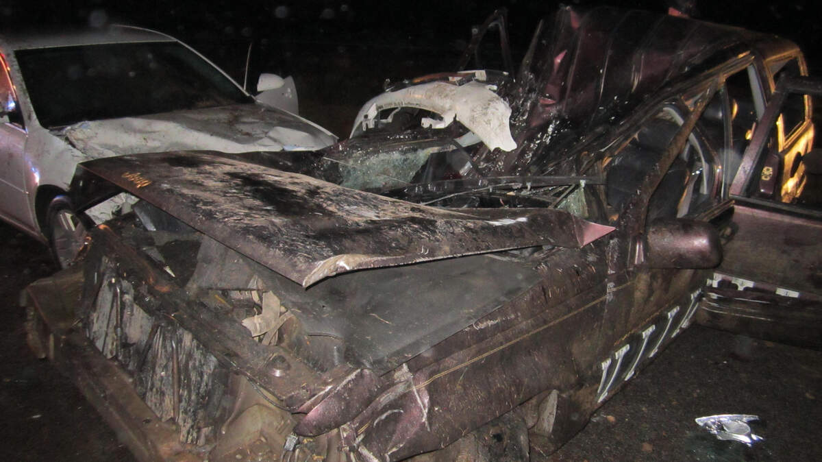 The teen driver of this Jeep Cherokee was seriously injured after it rolled several times after colliding with a Chevrolet Impala on Trask Parkway before 5 a.m. Dec. 23.