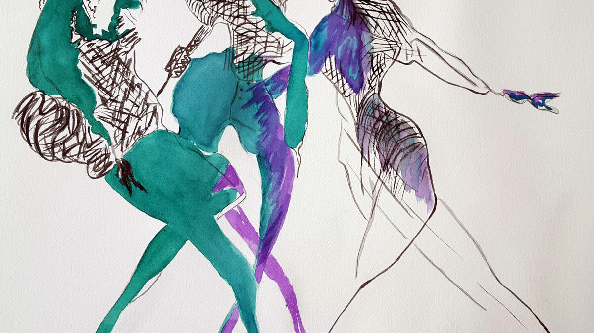 Gayle Miller will be the featured artist for January at The Society of Bluffton Artists Gallery. Shown is "Steppin' Out Trio".