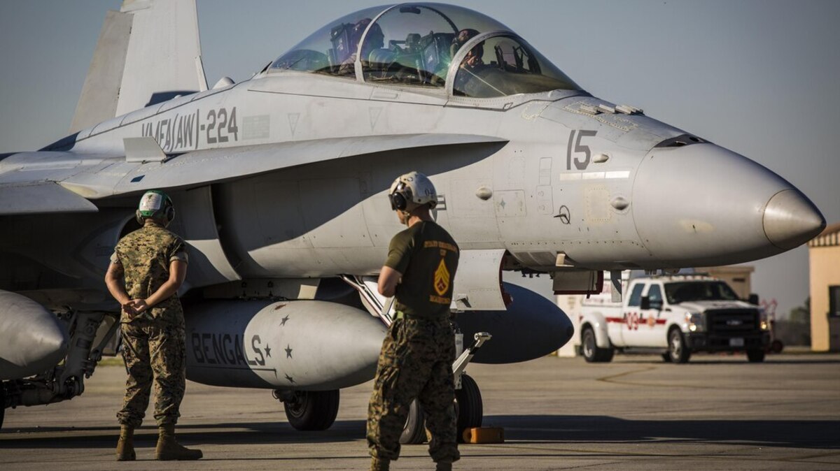 An F/A-18D Hornet Marine Corps Air Station Beaufort.
