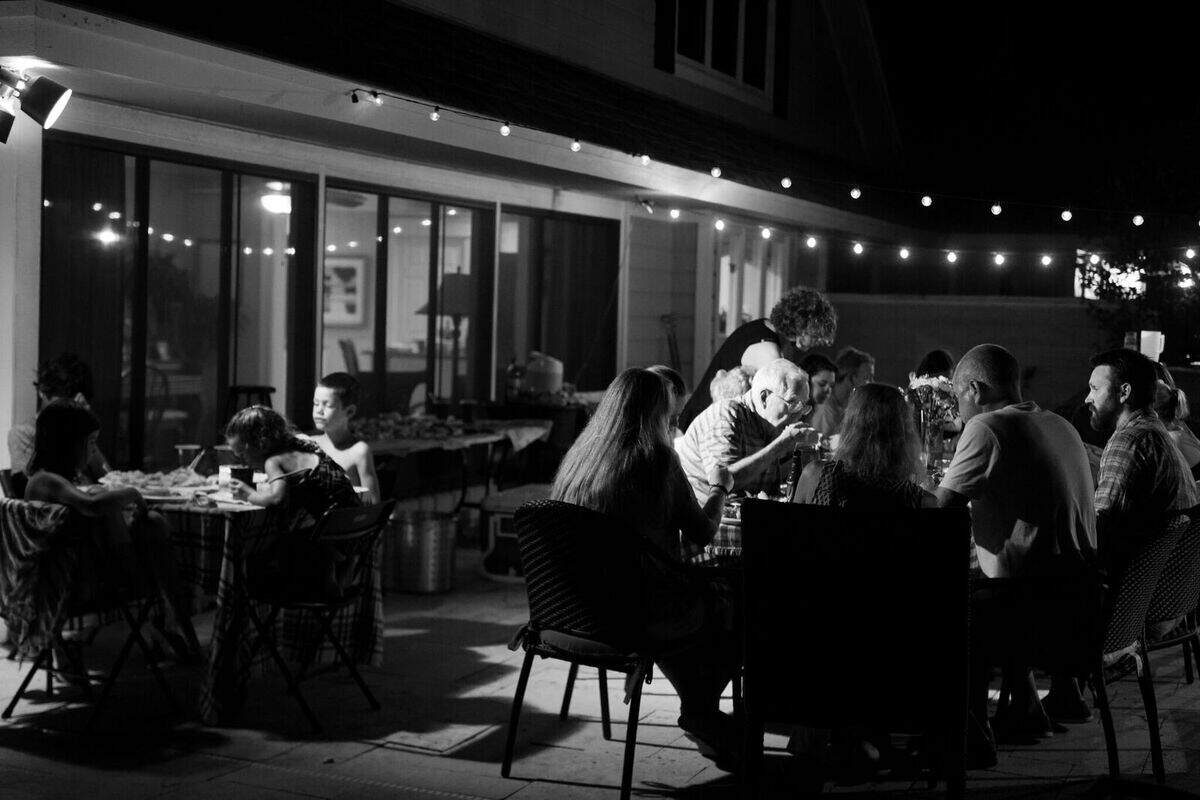 Amy Meyerott photographs a family dinner on Hilton Head Island.