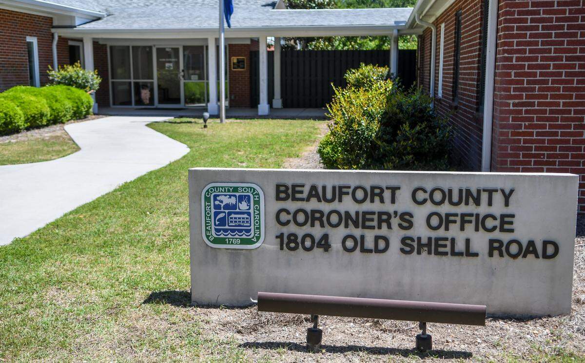 The front entrance to Beaufort County Coroner’s Office as seen on Wednesday, April 22, 2020 located in Port Royal.