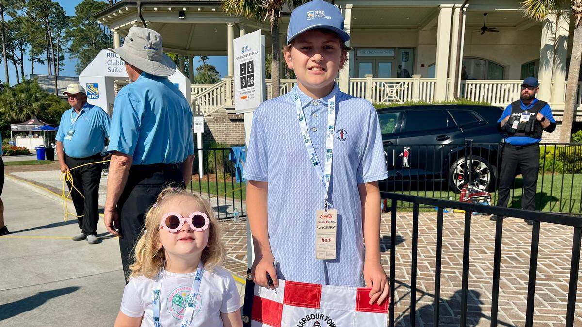 Cameron (left) and Cooper (right) at the 2025 RBC Heritage Presented by Boeing