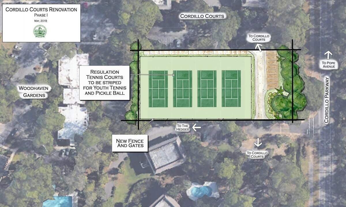 The first phase of the Cordillo Tennis Courts project on Hilton Head’s south end.