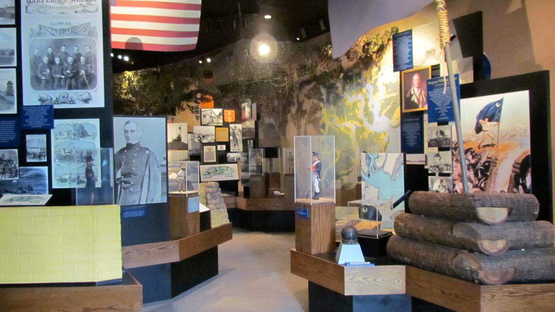 Before entering the walls of Fort Moultrie in Charleston you can explore history in the interpretive center.