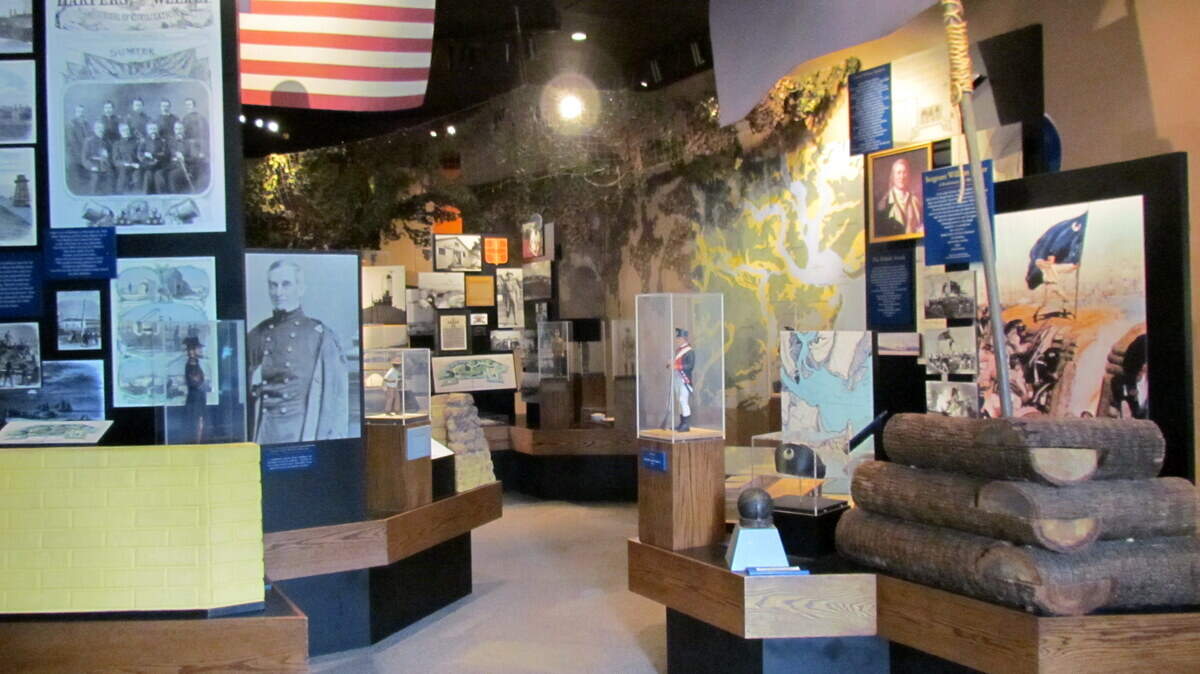 Before entering the walls of Fort Moultrie in Charleston you can explore history in the interpretive center.