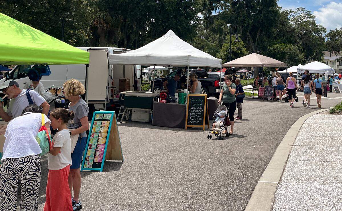 A street of the Bluffton Farmer’s Market, taken on Thursday, August 14.