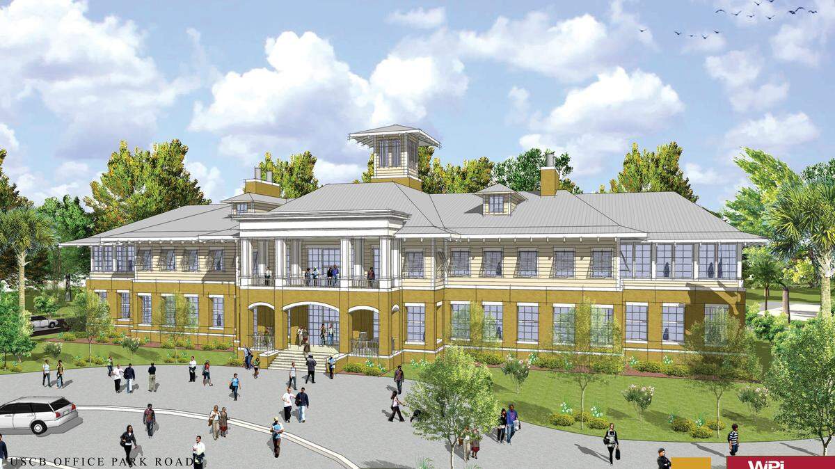 FILE: An exterior rendering of a proposed building to house the USC Beaufort hospitality program planned for the Office Park Road area of Hilton Head Island.