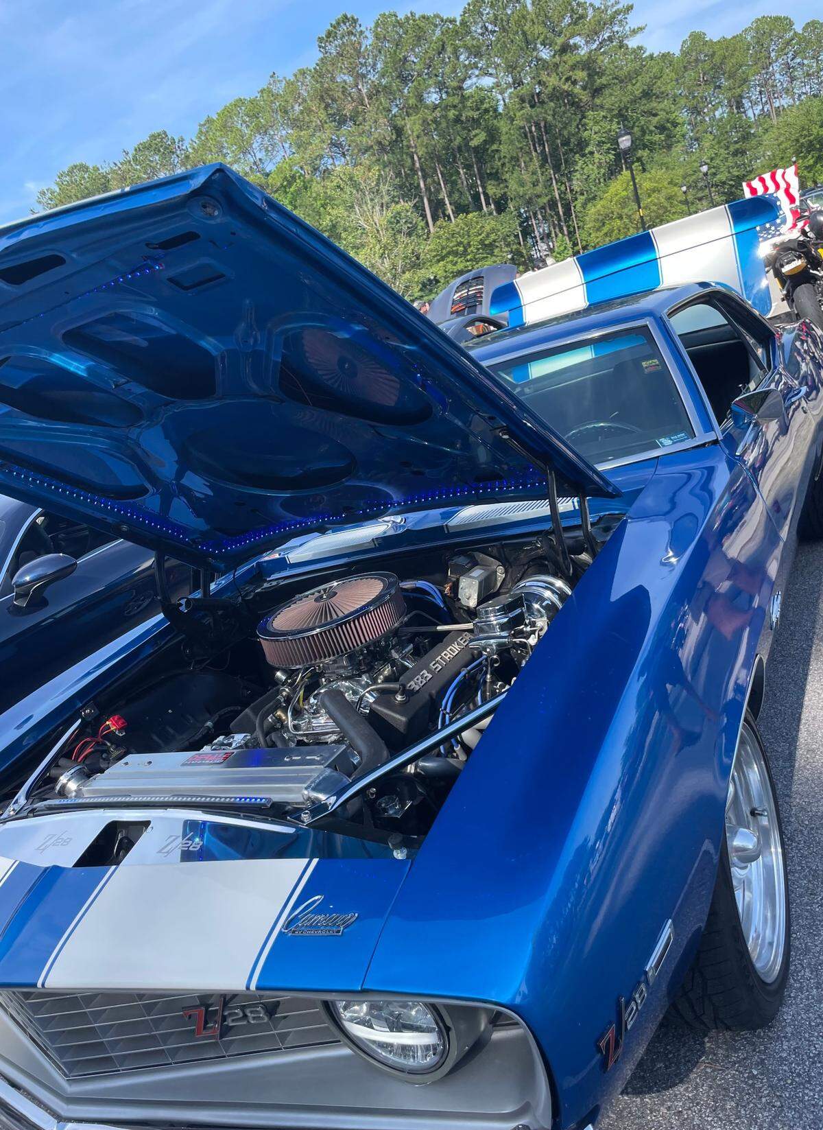 The 1969 Camaro runs on a built 383 stroker.