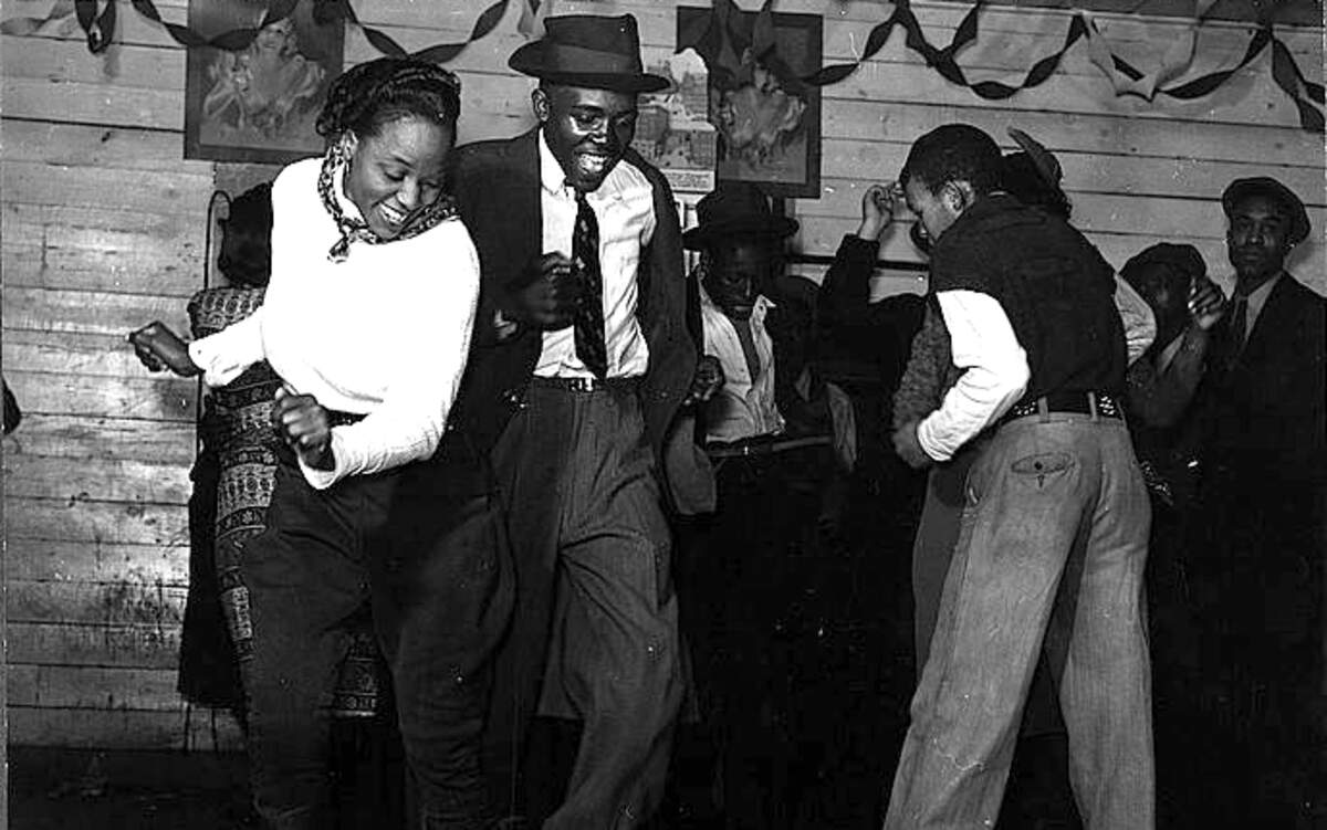 In this photo from the Library of Congress archives, people jitterbug in a juke joint outside Clarksdale, Miss., in November 1939.