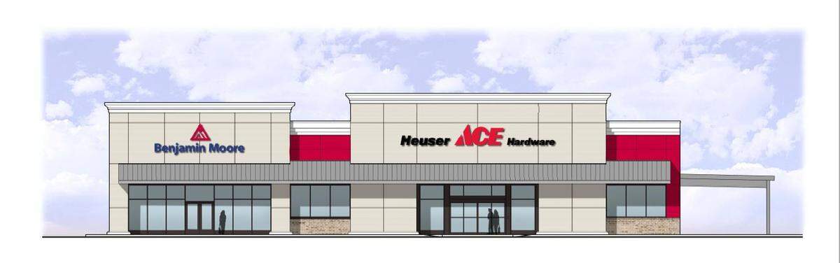 This rendering shows a new Heuser Ace Hardware being built in New River Crossing in Hardeeville.