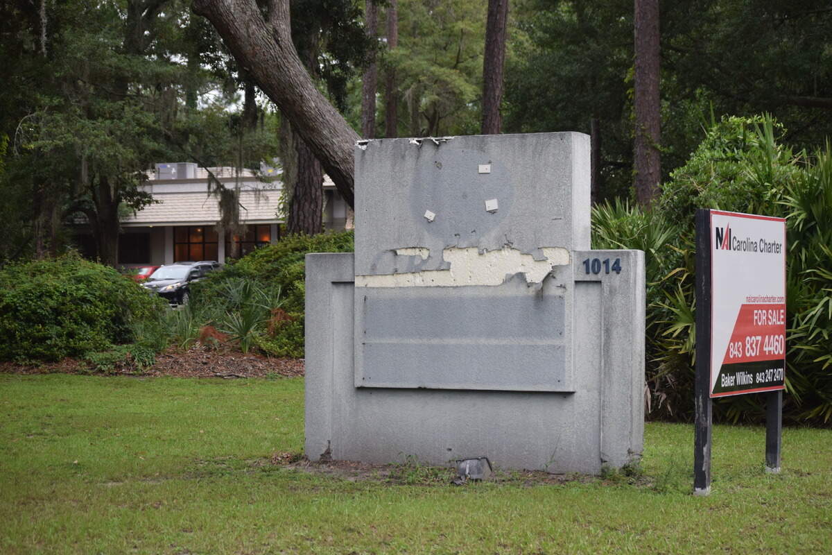 A sign near the old Grayco building on Hilton Head Island as seen on Saturday, Aug. 7, 2021.