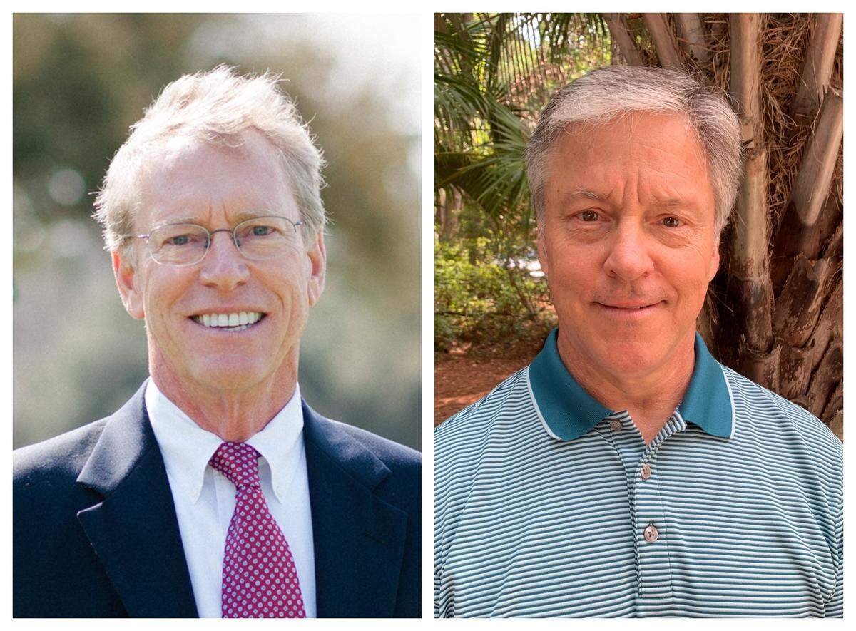 From left, David Ames and Tom Reitz, both running for Hilton Head Island Town Council in ward three.