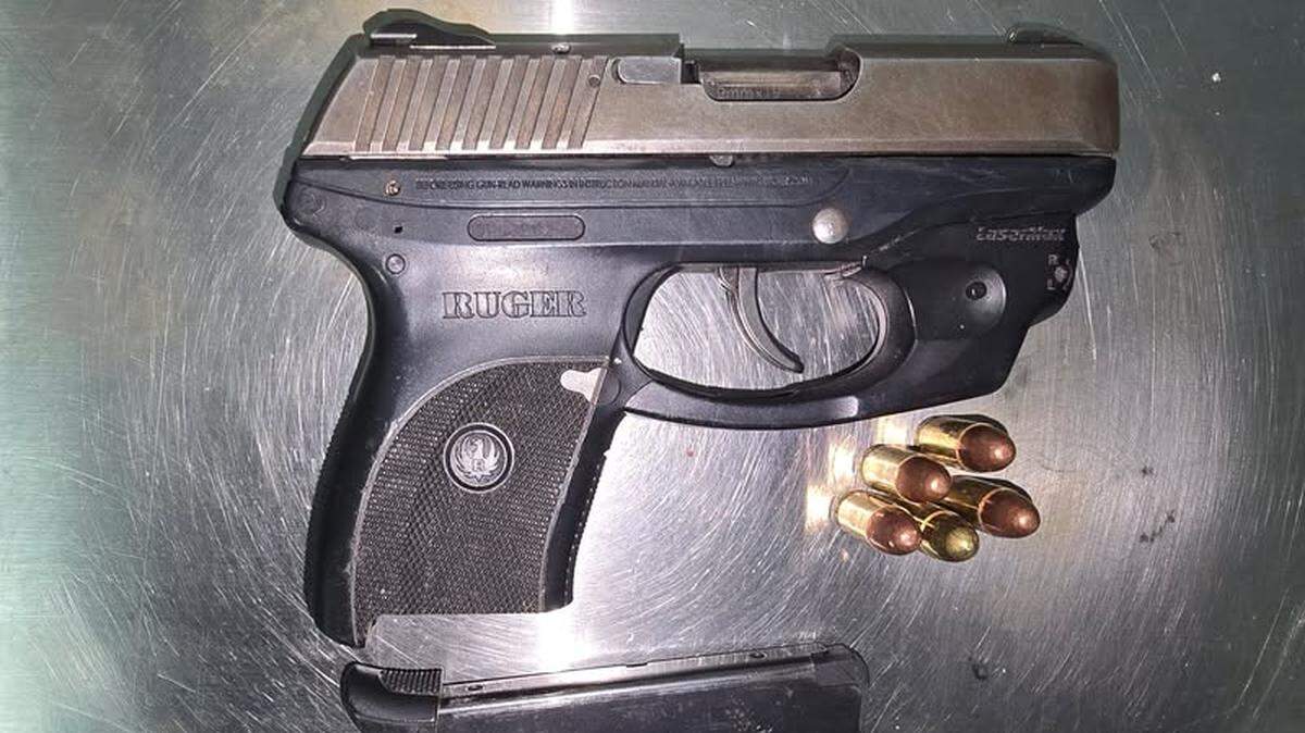 Port Royal police confiscated this handgun from a man who was arrested on drug-related charges on Christmas day.