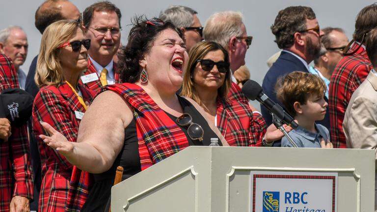 A lot of Tartan. Photos from the 2024 RBC Heritage opening ceremony