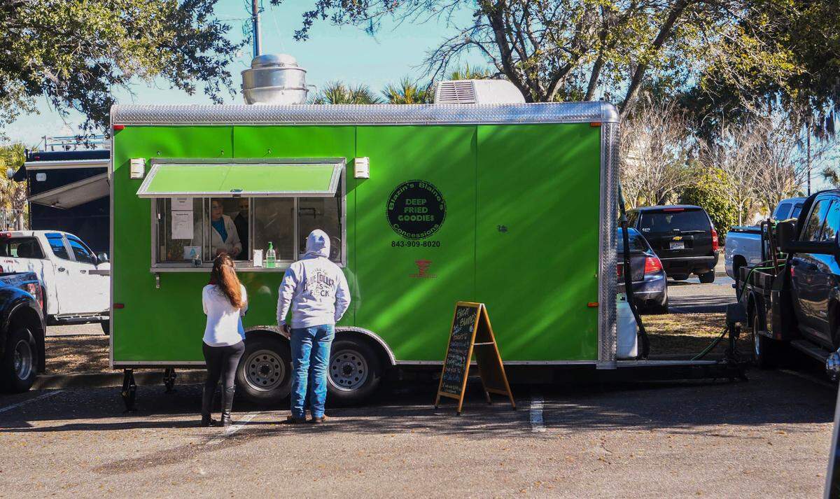 A food truck - one of several - located in the parking lot at the Walterboro Wildlife Center during the Alex Murdaugh trial as seen on Monday, Jan. 23, 2023 in Walterboro, S.C.