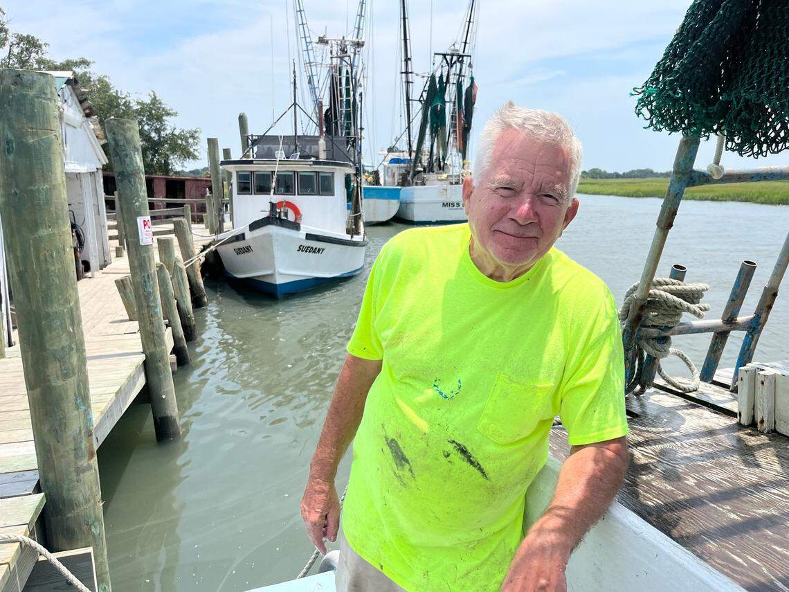 Jim Buchanan is captain of the Mrs. B shrimp boat, which docks at Gay Fish Co. “The ocean. I work for myself.” Those are two reasons Buchanan gives for why he enjoys being the captain of a shrimp boat.