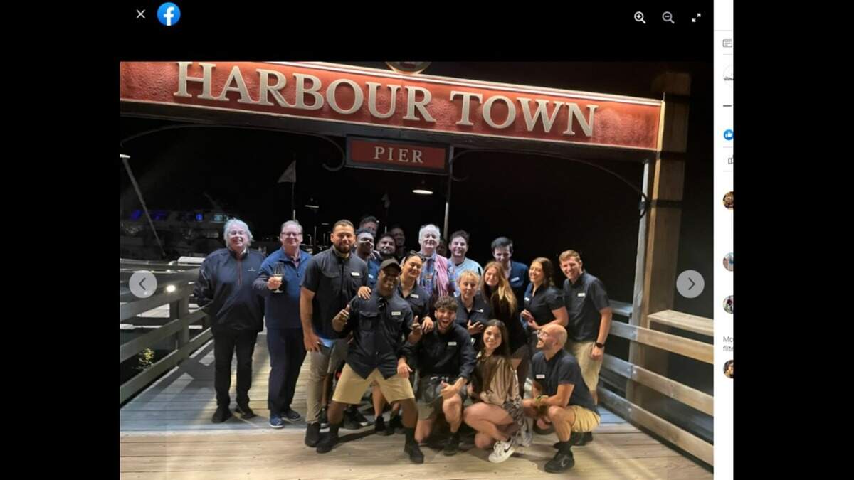 Bill Murray and the staff at The Quarterdeck on Hilton Head.