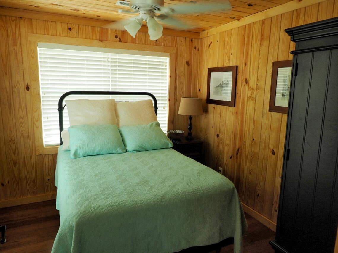 Hunting Island State Park cabin bedroom.